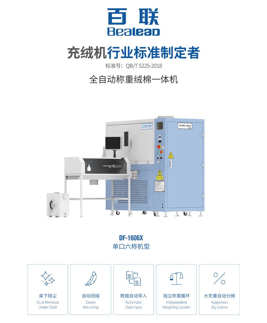 DF-1606X全自動(dòng)稱重絨棉一體機(jī) DF-1606X全自動(dòng)稱重絨棉一體機(jī)